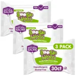 Saline Nose Wipes by Boogie, for Baby & Kids, Face, Hand & Body, FSA/HSA Eligible, Made with Vitamin E, Aloe, and Natural Saline, Unscented, 30 Count (Pack of 3)