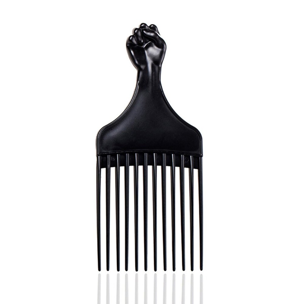 Black Soft \'N Style Hair Pick for Styling Women\'s and Men\'s Curly Hair, Plastic Detangler for Wigs, Braids, and Afros Black Soft \'N Style Hair Pick for Styling Women\'s and Men\'s Curly Hair, Plastic Detangler for Wigs, Braids, and Afros