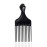 Black Soft \'N Style Hair Pick for Styling Women\'s and Men\'s Curly Hair, Plastic Detangler for Wigs, Braids, and Afros