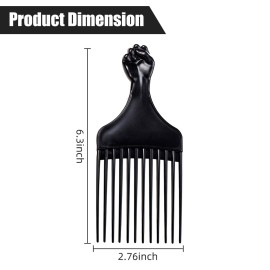 Black Soft \'N Style Hair Pick for Styling Women\'s and Men\'s Curly Hair, Plastic Detangler for Wigs, Braids, and Afros Black Soft \'N Style Hair Pick for Styling Women\'s and Men\'s Curly Hair, Plastic Detangler for Wigs, Braids, and Afros