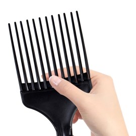 Black Soft \'N Style Hair Pick for Styling Women\'s and Men\'s Curly Hair, Plastic Detangler for Wigs, Braids, and Afros Black Soft \'N Style Hair Pick for Styling Women\'s and Men\'s Curly Hair, Plastic Detangler for Wigs, Braids, and Afros