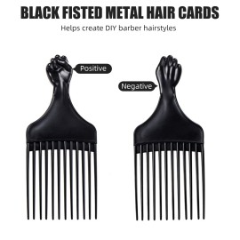 Black Soft \'N Style Hair Pick for Styling Women\'s and Men\'s Curly Hair, Plastic Detangler for Wigs, Braids, and Afros Black Soft \'N Style Hair Pick for Styling Women\'s and Men\'s Curly Hair, Plastic Detangler for Wigs, Braids, and Afros