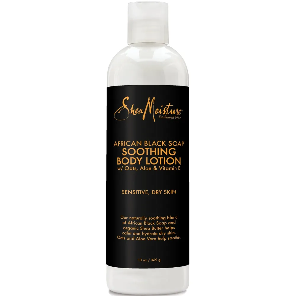 Sheamoisture Soothing Body Lotion for Troubled Skin African Black Soap Lotion with Shea Butter 13 oz Sheamoisture Soothing Body Lotion for Troubled Skin African Black Soap Lotion with Shea Butter 13 oz