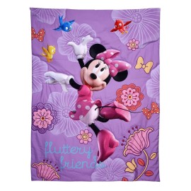 Disney 4 Piece Minnie\'s Fluttery Friends Toddler Bedding Set, Lavender Disney 4 Piece Minnie\'s Fluttery Friends Toddler Bedding Set, Lavender