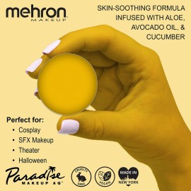 Mehron Makeup Paradise Makeup AQ Refill Size | Face & Body Painting, Beauty, Cosplay, and Halloween | Water Activated Face Paint, Body Paint .25 oz (7 ml) (Yellow) Mehron Makeup Paradise Makeup AQ Refill Size | Face & Body Painting, Beauty, Cosplay, and Halloween | Water Activated Face Paint, Body Paint .25 oz (7 ml) (Yellow)