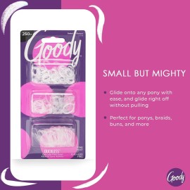 Goody Ouchless Polyband Hair Ties - 250 Ct, Clear, Latex Hair Bands for Women\'s Hair, Easy Glide, Ultra-Strong Hold Hair Accessories for Women & Men, Secure Hold Ridge Design, All Hair Types Goody Ouchless Polyband Hair Ties - 250 Ct, Clear, Latex Hair Bands for Women\'s Hair, Easy Glide, Ultra-Strong Hold Hair Accessories for Women & Men, Secure Hold Ridge Design, All Hair Types