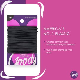 Goody Ouchless Womens Elastic Hair Tie - 29 Count, Black - 2MM for Fine to Medium Hair - Pain-Free Hair Accessories for Women Perfect for Long Lasting Braids, Ponytails and More Goody Ouchless Womens Elastic Hair Tie - 29 Count, Black - 2MM for Fine to Medium Hair - Pain-Free Hair Accessories for Women Perfect for Long Lasting Braids, Ponytails and More