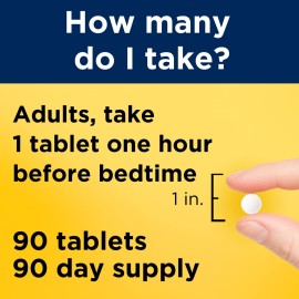 Nature Made Melatonin 5mg Tablets Extra Strength, 100% Drug Free Sleep Aid for Adults, 90 Tablets, 90 Day Supply Nature Made Melatonin 5mg Tablets Extra Strength, 100% Drug Free Sleep Aid for Adults, 90 Tablets, 90 Day Supply