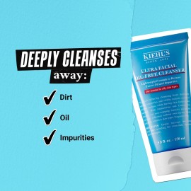 Kiehl\'s Ultra Facial Oil-Free Cleanser, Foaming Face Wash for Oily to Normal Skin, Visibly Reduces Excess Oil, with Desert Plant and Lemon Fruit Extracts, Paraben-free, Fragrance-free - 5.0 fl oz Kiehl\'s Ultra Facial Oil-Free Cleanser, Foaming Face Wash for Oily to Normal Skin, Visibly Reduces Excess Oil, with Desert Plant and Lemon Fruit Extracts, Paraben-free, Fragrance-free - 5.0 fl oz