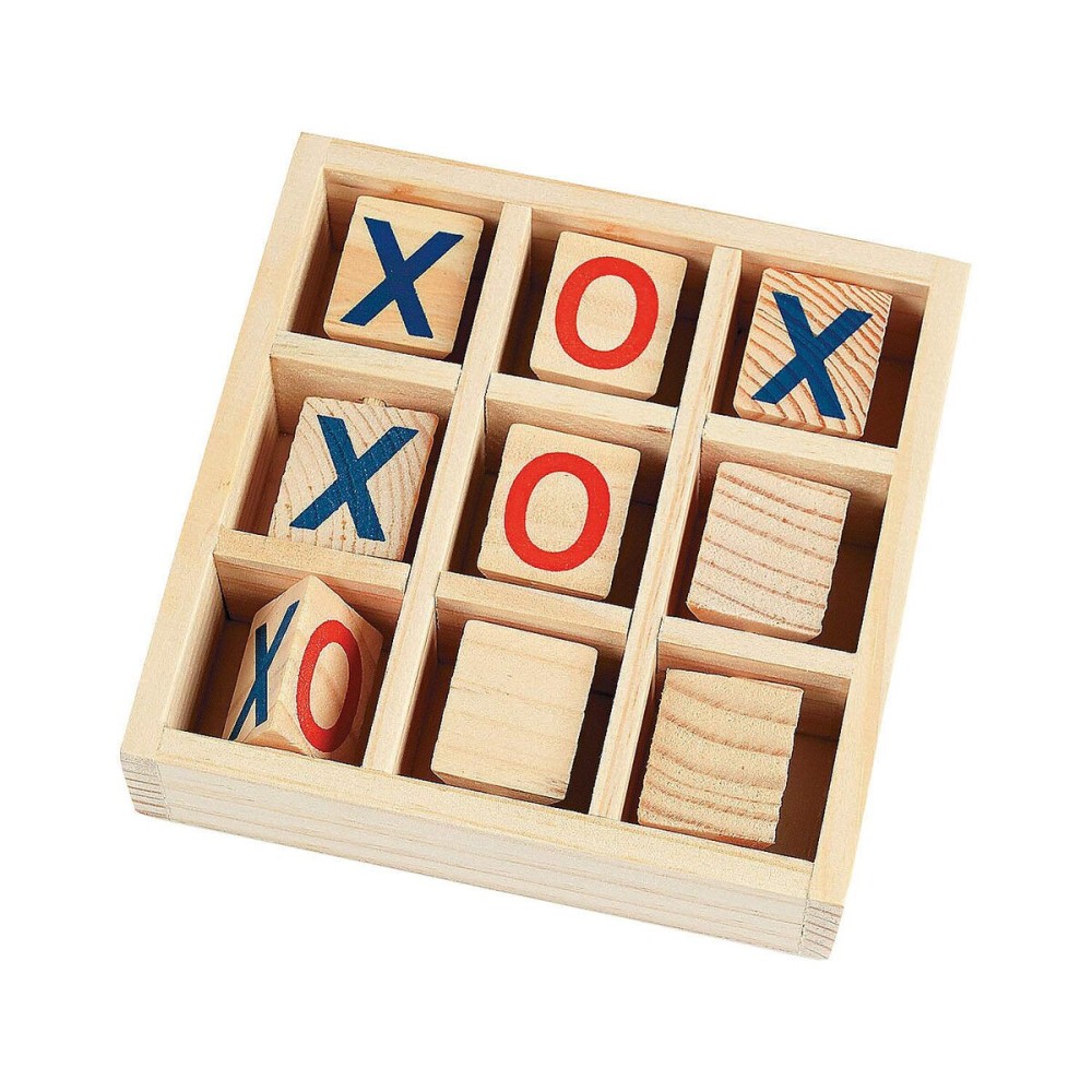 Wooden Tic Tac Toe Board Game - Strategy Game for Kids - Toy for Road Trips and Indoor Play Wooden Tic Tac Toe Board Game - Strategy Game for Kids - Toy for Road Trips and Indoor Play