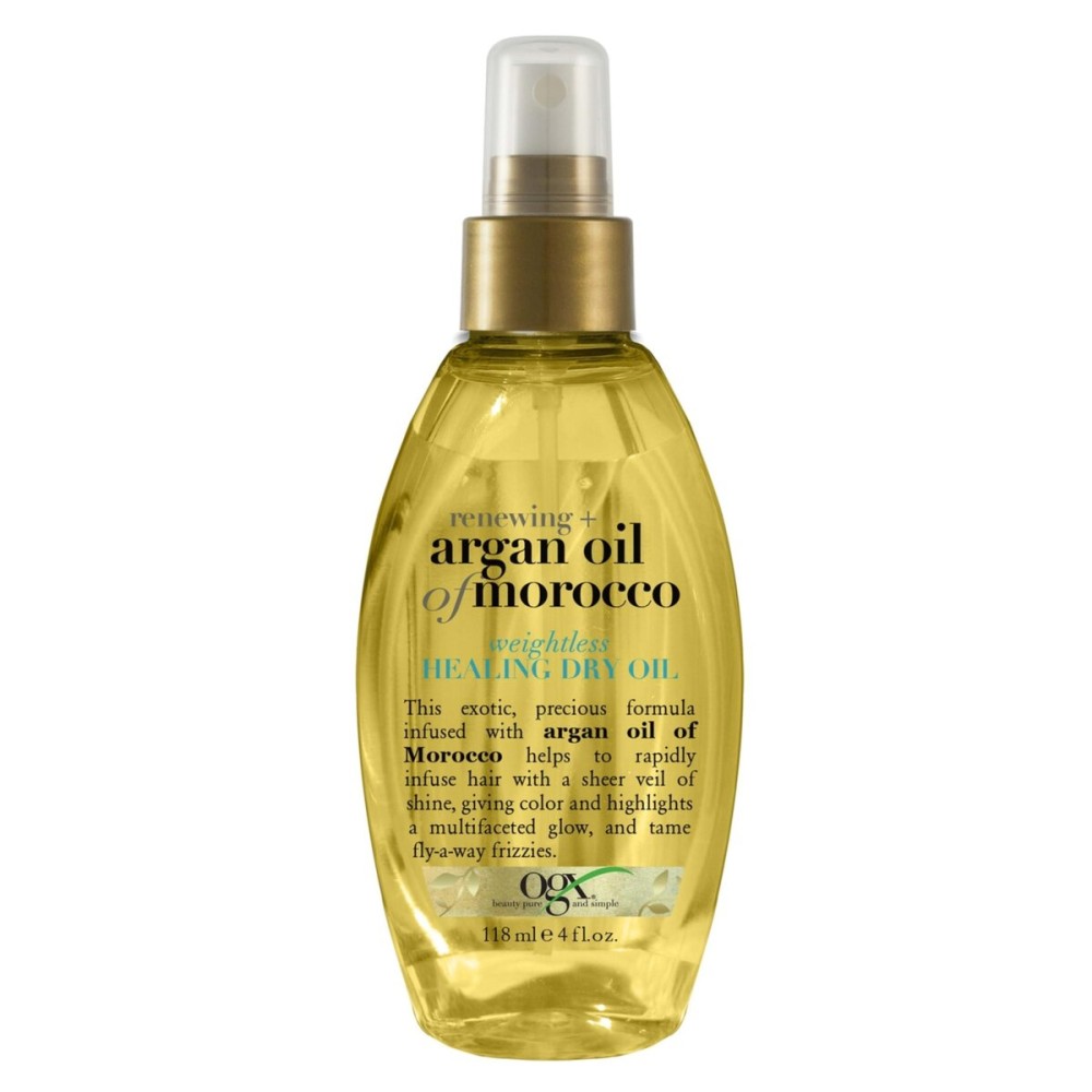 OGX Renewing + Argan Oil of Morocco Weightless Healing Dry Oil Spray, Lightweight Hair Oil Mist for Split Ends, Frizzy Hair and Flyaways, Paraben & Sulfated-Surfactants Free, 4 Fl Oz OGX Renewing + Argan Oil of Morocco Weightless Healing Dry Oil Spray, Lightweight Hair Oil Mist for Split Ends, Frizzy Hair and Flyaways, Paraben & Sulfated-Surfactants Free, 4 Fl Oz