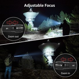 Lighting EVER LED Flashlights High Lumens, Small Flashlight, Waterproof, Adjustable Focus Flash Light for Outdoor, Emergency, AAA Batteries Included, Tactical & Camping Accessories Lighting EVER LED Flashlights High Lumens, Small Flashlight, Waterproof, Adjustable Focus Flash Light for Outdoor, Emergency, AAA Batteries Included, Tactical & Camping Accessories