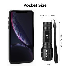 Lighting EVER LED Flashlights High Lumens, Small Flashlight, Waterproof, Adjustable Focus Flash Light for Outdoor, Emergency, AAA Batteries Included, Tactical & Camping Accessories Lighting EVER LED Flashlights High Lumens, Small Flashlight, Waterproof, Adjustable Focus Flash Light for Outdoor, Emergency, AAA Batteries Included, Tactical & Camping Accessories