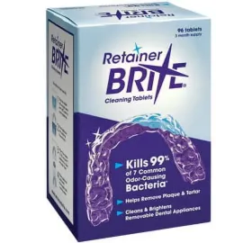Retainer Brite Tablets for Cleaner Retainers and Dental Appliances - 96 Count