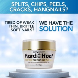 Onyx Professional Hard as Hoof Nail Strengthening Cream with Coconut Scent, Nail Growth & Conditioning Cuticle Cream Stops Splits, Chips, Cracks & Strengthens Nails, 1 oz Onyx Professional Hard as Hoof Nail Strengthening Cream with Coconut Scent, Nail Growth & Conditioning Cuticle Cream Stops Splits, Chips, Cracks & Strengthens Nails, 1 oz