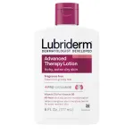 Lubriderm Advanced Therapy Fragrance Free Moisturizing Hand & Body Lotion + Pro-Ceramide with Vitamins E & Pro-Vitamin B5, Intense Hydration for Itchy, Extra Dry Skin, Non-Greasy, 6 fl. oz