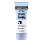 Neutrogena Ultra Sheer Dry-Touch Water Resistant and Non-Greasy Sunscreen Lotion with Broad Spectrum SPF 70, 3 Fl Oz (Pack of 1)