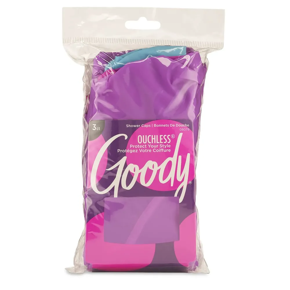 Goody Styling Essentials Shower Cap, 3 Count - Protect Your Hairstyle While Remaining Comfortable - Made With Durable And Waterproof Materials - Hair Accessories For Men, Women, Boys, And Girls Goody Styling Essentials Shower Cap, 3 Count - Protect Your Hairstyle While Remaining Comfortable - Made With Durable And Waterproof Materials - Hair Accessories For Men, Women, Boys, And Girls