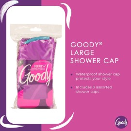 Goody Styling Essentials Shower Cap, 3 Count - Protect Your Hairstyle While Remaining Comfortable - Made With Durable And Waterproof Materials - Hair Accessories For Men, Women, Boys, And Girls Goody Styling Essentials Shower Cap, 3 Count - Protect Your Hairstyle While Remaining Comfortable - Made With Durable And Waterproof Materials - Hair Accessories For Men, Women, Boys, And Girls