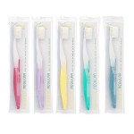 NIMBUS Extra Soft Toothbrushes (Regular Size Head), Periodontist Design Tapered Bristles for Sensitive Teeth & Receding Gums (5 Pack, Colors May Vary)