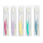 NIMBUS Extra Soft Toothbrushes (Regular Head) Periodontist Design Tapered Bristles for Sensitive Teeth and Receding Gums, Individually Wrapped Plaque Remover Travel Toothbrush (10 Pack, Colors Vary)