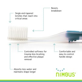 NIMBUS Extra Soft Toothbrushes (Regular Head) Periodontist Design Tapered Bristles for Sensitive Teeth and Receding Gums, Individually Wrapped Plaque Remover Travel Toothbrush (10 Pack, Colors Vary) NIMBUS Extra Soft Toothbrushes (Regular Head) Periodontist Design Tapered Bristles for Sensitive Teeth and Receding Gums, Individually Wrapped Plaque Remover Travel Toothbrush (10 Pack, Colors Vary)