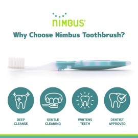 NIMBUS Extra Soft Toothbrushes (Regular Head) Periodontist Design Tapered Bristles for Sensitive Teeth and Receding Gums, Individually Wrapped Plaque Remover Travel Toothbrush (10 Pack, Colors Vary) NIMBUS Extra Soft Toothbrushes (Regular Head) Periodontist Design Tapered Bristles for Sensitive Teeth and Receding Gums, Individually Wrapped Plaque Remover Travel Toothbrush (10 Pack, Colors Vary)