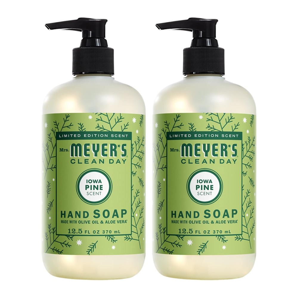 MRS. MEYER\'S CLEAN DAY Liquid Hand Soap, Cruelty Free and Biodegradable Formula, Iowa Pine Scent, 12.5 oz (Pack of 2) MRS. MEYER\'S CLEAN DAY Liquid Hand Soap, Cruelty Free and Biodegradable Formula, Iowa Pine Scent, 12.5 oz (Pack of 2)