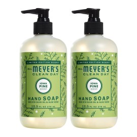 MRS. MEYER\'S CLEAN DAY Liquid Hand Soap, Cruelty Free and Biodegradable Formula, Iowa Pine Scent, 12.5 oz (Pack of 2)