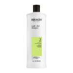 Nioxin Scalp + Hair Thickening System 2 Shampoo| For Natural or Untreated Hair with Progressed Thinning| With Niacinamide and Biotin| 33.8 Fl oz.