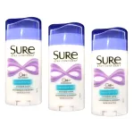Sure Deodorant 2.6oz Invisible Solid Unscented (Pack of 3)