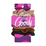 Goody Ouchless Womens Hair Scrunchie - 8 Count, Neutral - Suitable for All Hair Types - Pain-Free Hair Accessories for Women Perfect for Long Lasting Braids, Ponytails and More