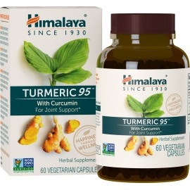 Himalaya Turmeric 95 Supplement with Curcumin/Curcuminoids, Joint and Muscle Support, Optimum Flexibility and Mobility, 600 mg, Non-GMO, Vegan, Gluten Free, 60 Capsules, 60 Day Supply