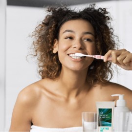 Desert Essence Tea Tree Oil & Neem Toothpaste - Fluoride-Free, Gluten-Free, SLS Free Formula - Vegan, Herbal Toothpaste for Plaque Reduction - Wintergreen Flavor, 6.25 oz Desert Essence Tea Tree Oil & Neem Toothpaste - Fluoride-Free, Gluten-Free, SLS Free Formula - Vegan, Herbal Toothpaste for Plaque Reduction - Wintergreen Flavor, 6.25 oz