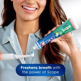 Crest + Scope Whitening Toothpaste - Pack of 3, 5.4 Oz Tubes - Anticavity Fluoride Toothpaste, Fresh Breath, Kills Germs - Tartar Protection, Enamel Protection - Minty Fresh Flavor Crest + Scope Whitening Toothpaste - Pack of 3, 5.4 Oz Tubes - Anticavity Fluoride Toothpaste, Fresh Breath, Kills Germs - Tartar Protection, Enamel Protection - Minty Fresh Flavor