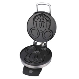 Disney Classic Mickey Waffle Maker by Select Brands - Disney Kitchen Appliances - Features Non-Stick Plates - Mickey Mouse Gift - 7 Waffles