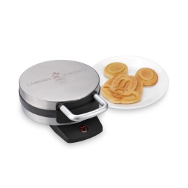 Disney Classic Mickey Waffle Maker by Select Brands - Disney Kitchen Appliances - Features Non-Stick Plates - Mickey Mouse Gift - 7 Waffles