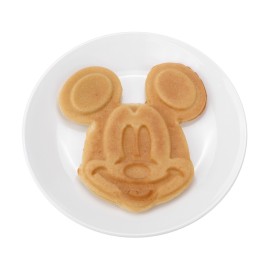 Disney Classic Mickey Waffle Maker by Select Brands - Disney Kitchen Appliances - Features Non-Stick Plates - Mickey Mouse Gift - 7 Waffles