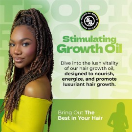 Bronner Brothers Tropical Roots Growth Oil, 8 Fl Oz