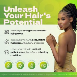 Bronner Brothers Tropical Roots Growth Oil, 8 Fl Oz