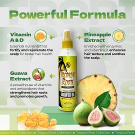 Bronner Brothers Tropical Roots Growth Oil, 8 Fl Oz