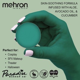 Mehron Makeup Paradise Makeup AQ Refill Size | Stage & Screen Performance, Face & Body Painting, Beauty, Cosplay, and Halloween | Water Activated Face Paint, Body Paint .25 oz (7 ml) (Deep Sea)