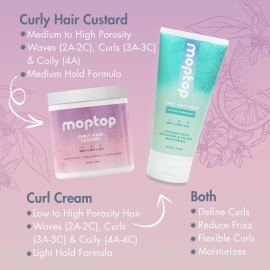 MopTop Curly Hair Gel Custard - Styling Gel for Moisturizing and Defining Soft Curls, Lightweight and Anti Frizz for Waves, Coils & Kinks, Curl Enhancer with Aloe (Citrus Kumquat, 8oz) MopTop Curly Hair Gel Custard - Styling Gel for Moisturizing and Defining Soft Curls, Lightweight and Anti Frizz for Waves, Coils & Kinks, Curl Enhancer with Aloe (Citrus Kumquat, 8oz)