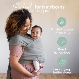 Boba Baby Wrap Carrier - Original Baby Carrier Wrap, Baby Sling for Newborns - Baby Wearing Essentials - Hands-Free Newborn Wrap Swaddle Holder, Newborn to Toddler Infant Baby Sling, 7-35 lbs (Grey) Boba Baby Wrap Carrier - Original Baby Carrier Wrap, Baby Sling for Newborns - Baby Wearing Essentials - Hands-Free Newborn Wrap Swaddle Holder, Newborn to Toddler Infant Baby Sling, 7-35 lbs (Grey)