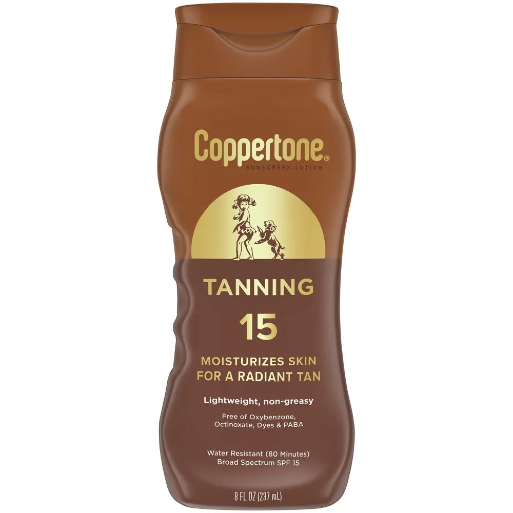 Coppertone Tanning Sunscreen Lotion, SPF 15 Broad Spectrum Sunscreen, 8 Fl Oz Coppertone Tanning Sunscreen Lotion, SPF 15 Broad Spectrum Sunscreen, 8 Fl Oz