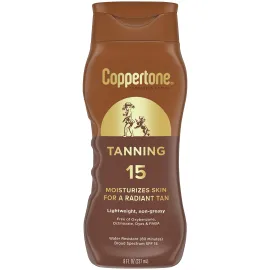 Coppertone Tanning Sunscreen Lotion, SPF 15 Broad Spectrum Sunscreen, 8 Fl Oz Coppertone Tanning Sunscreen Lotion, SPF 15 Broad Spectrum Sunscreen, 8 Fl Oz