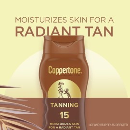 Coppertone Tanning Sunscreen Lotion, SPF 15 Broad Spectrum Sunscreen, 8 Fl Oz Coppertone Tanning Sunscreen Lotion, SPF 15 Broad Spectrum Sunscreen, 8 Fl Oz