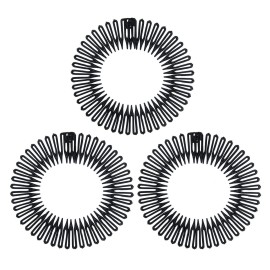 Soft \'N Style Flexible Headbands Stretch Headband Headbands Women (3pc-Black)