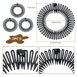 Soft \'N Style Flexible Headbands Stretch Headband Headbands Women (3pc-Black) Soft \'N Style Flexible Headbands Stretch Headband Headbands Women (3pc-Black)