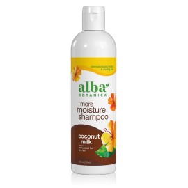 Alba Botanica More Moisture Shampoo, Coconut Milk, 12 Oz (Packaging May Vary)